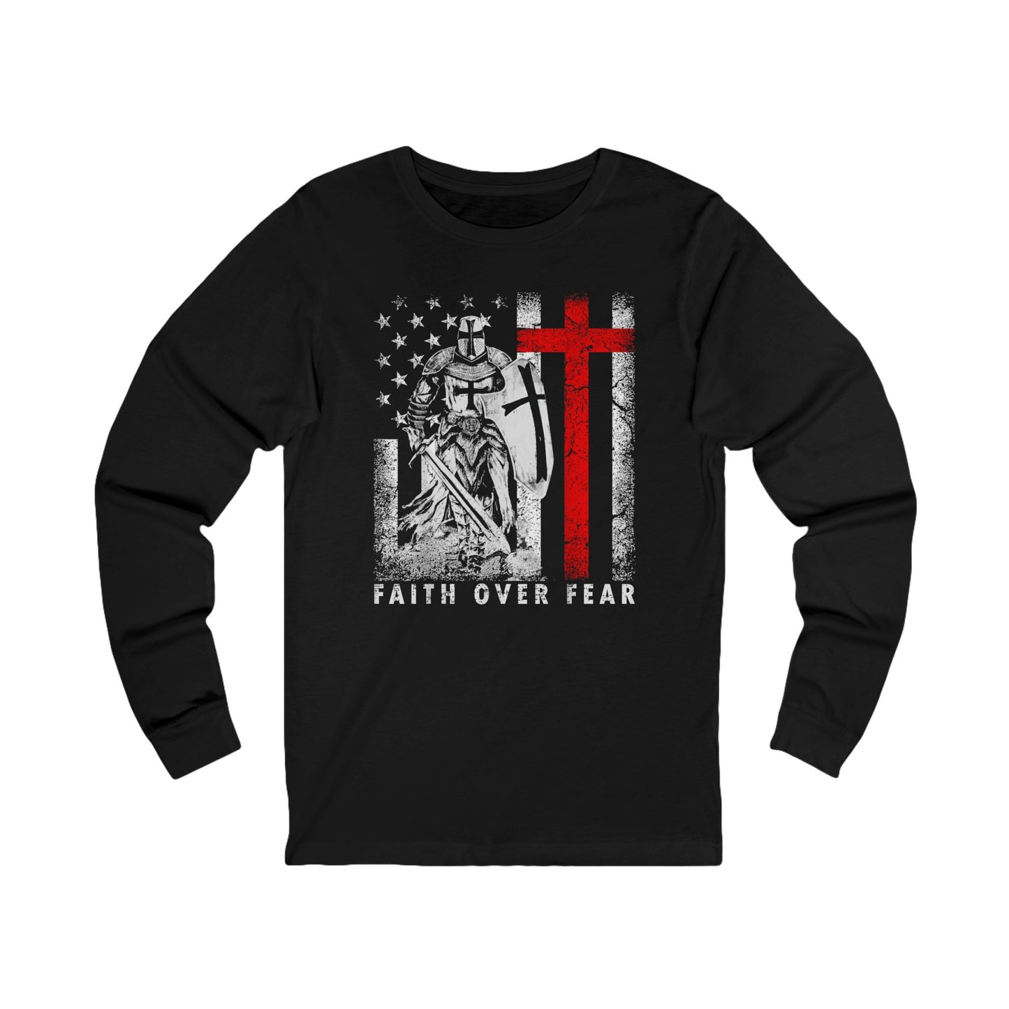 Faith Over Fear Warrior Long Sleeve Tee