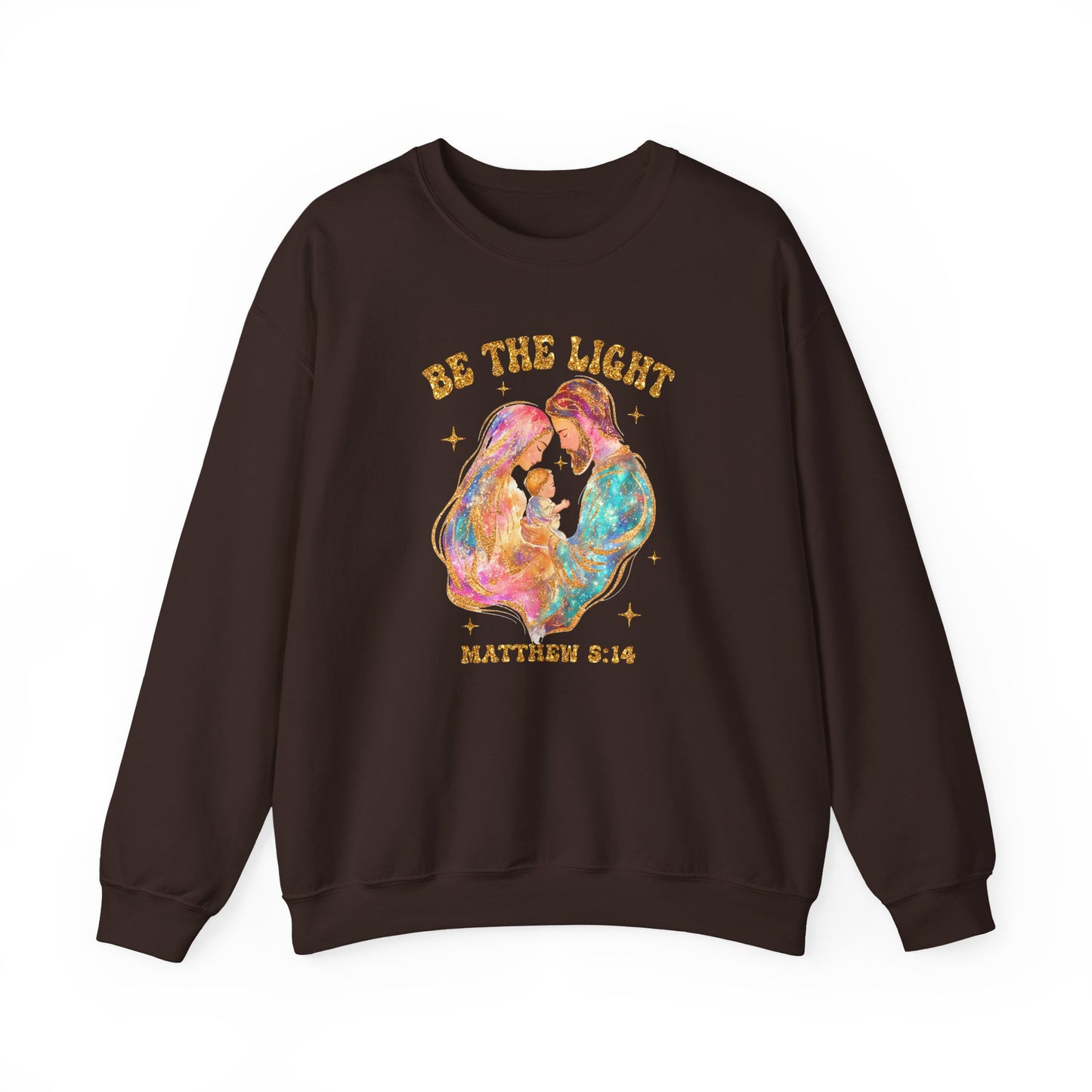 Be the Light Nativity Christmas Sweatshirt — Jesus Holiday Crewneck