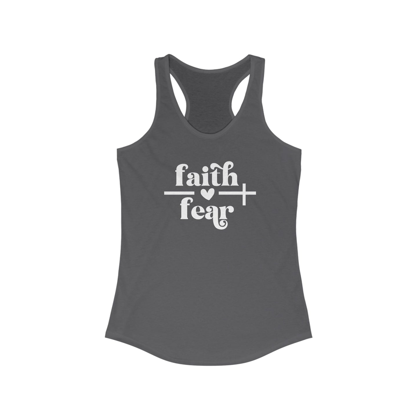 Women's Tank Top - Faith Over Fear Cross Design