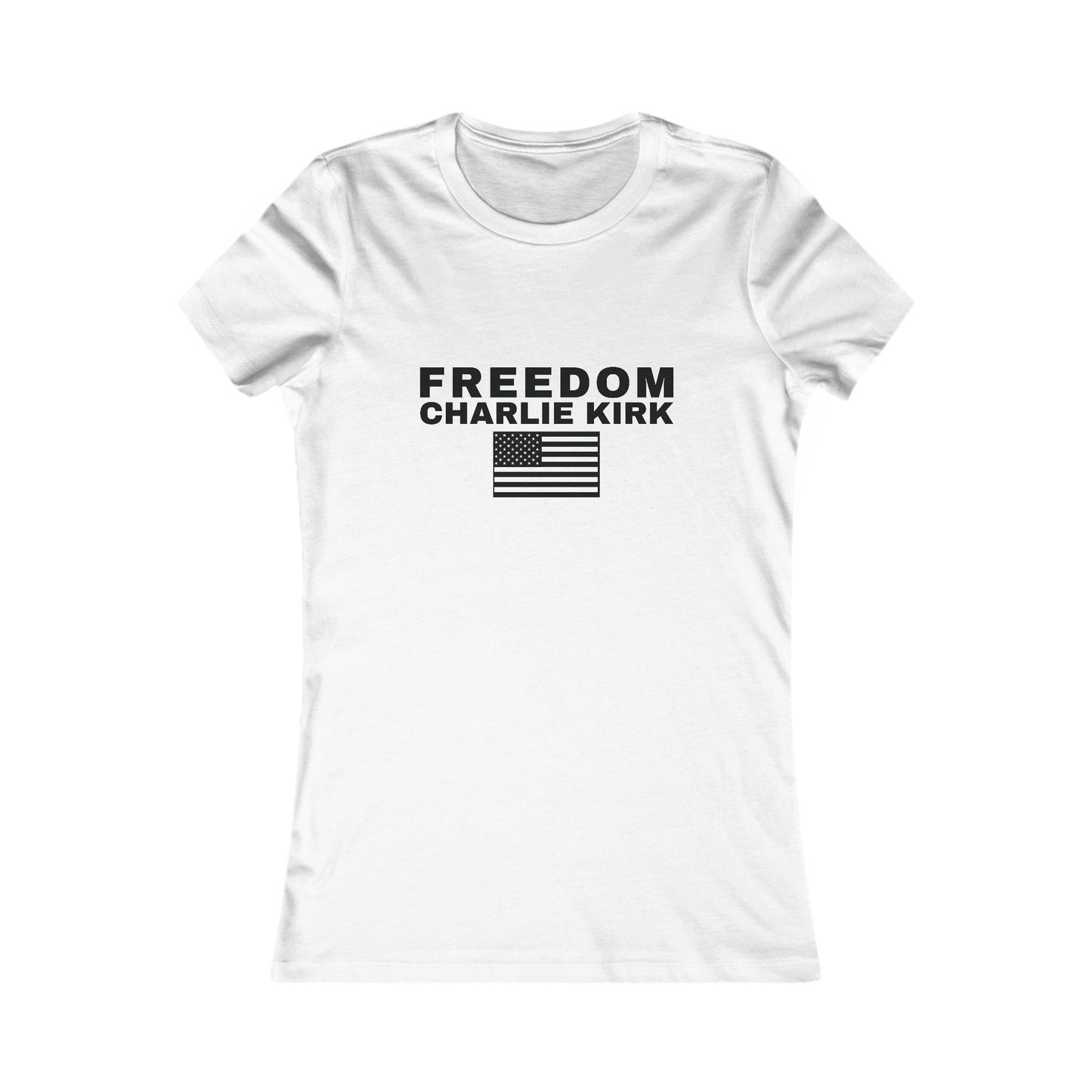 Freedom Flag Charlie Kirk Fitted Tee