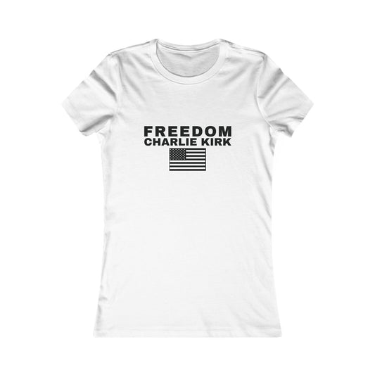 Freedom Flag Charlie Kirk Fitted Tee