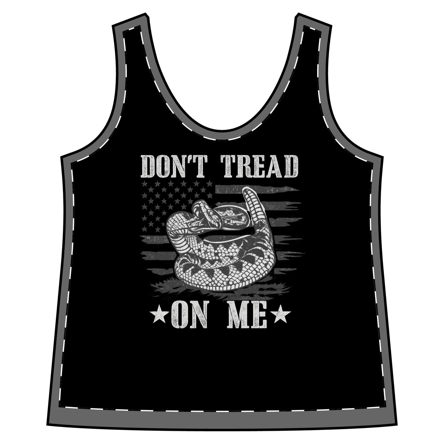 Women's Sporty Don't Tread On Me Racerback Tank