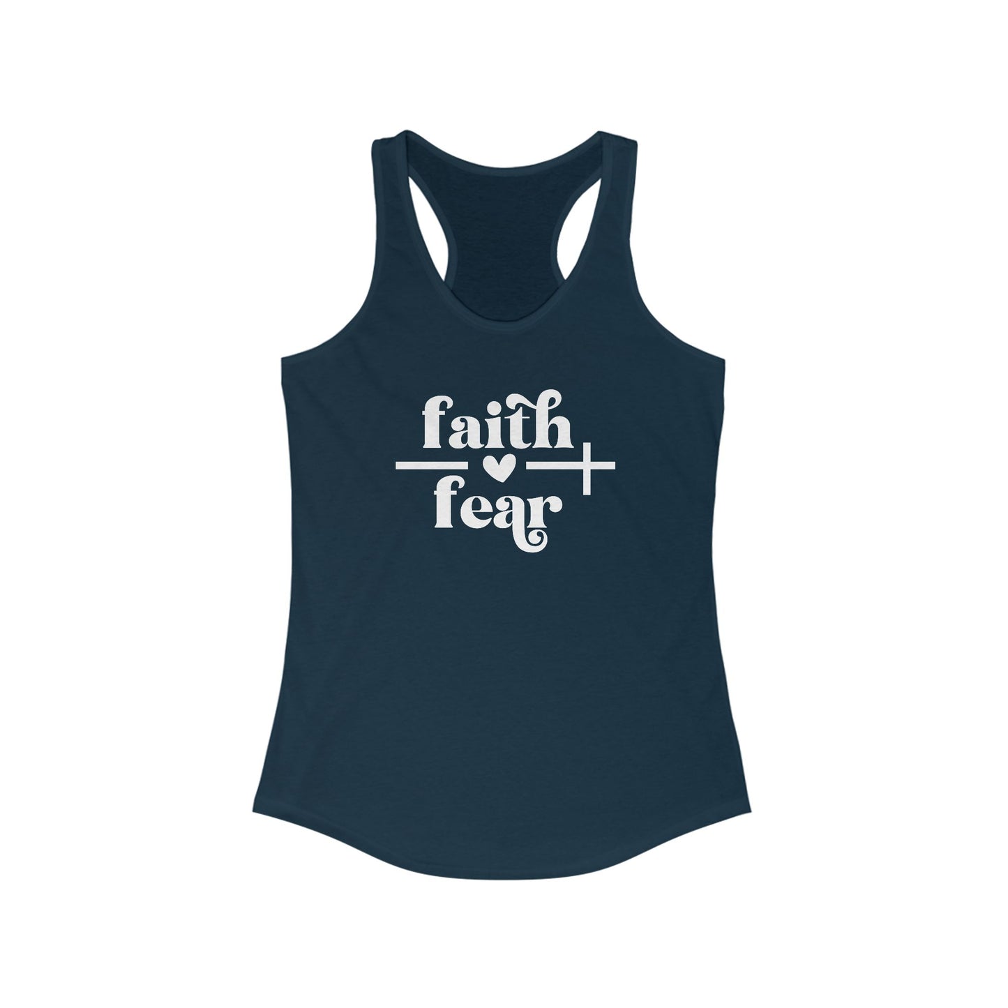 Women's Tank Top - Faith Over Fear Cross Design