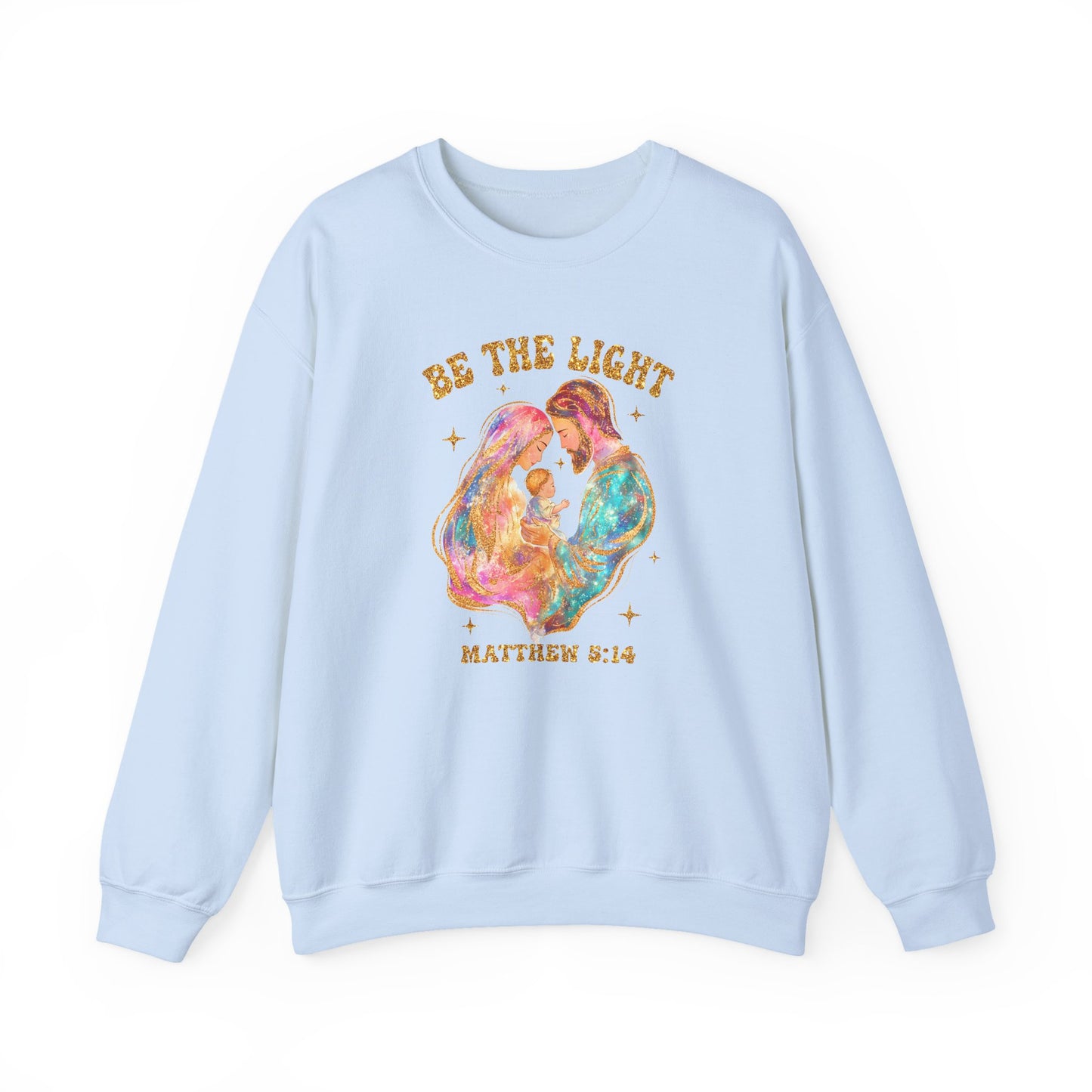 Be the Light Nativity Christmas Sweatshirt — Jesus Holiday Crewneck