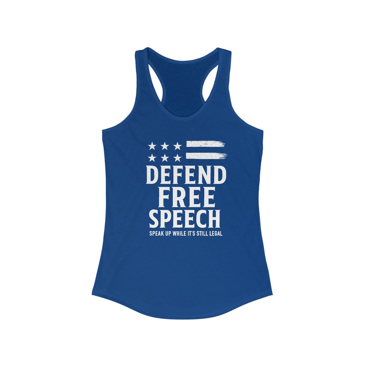 Racerback Tank Defend Free Speech