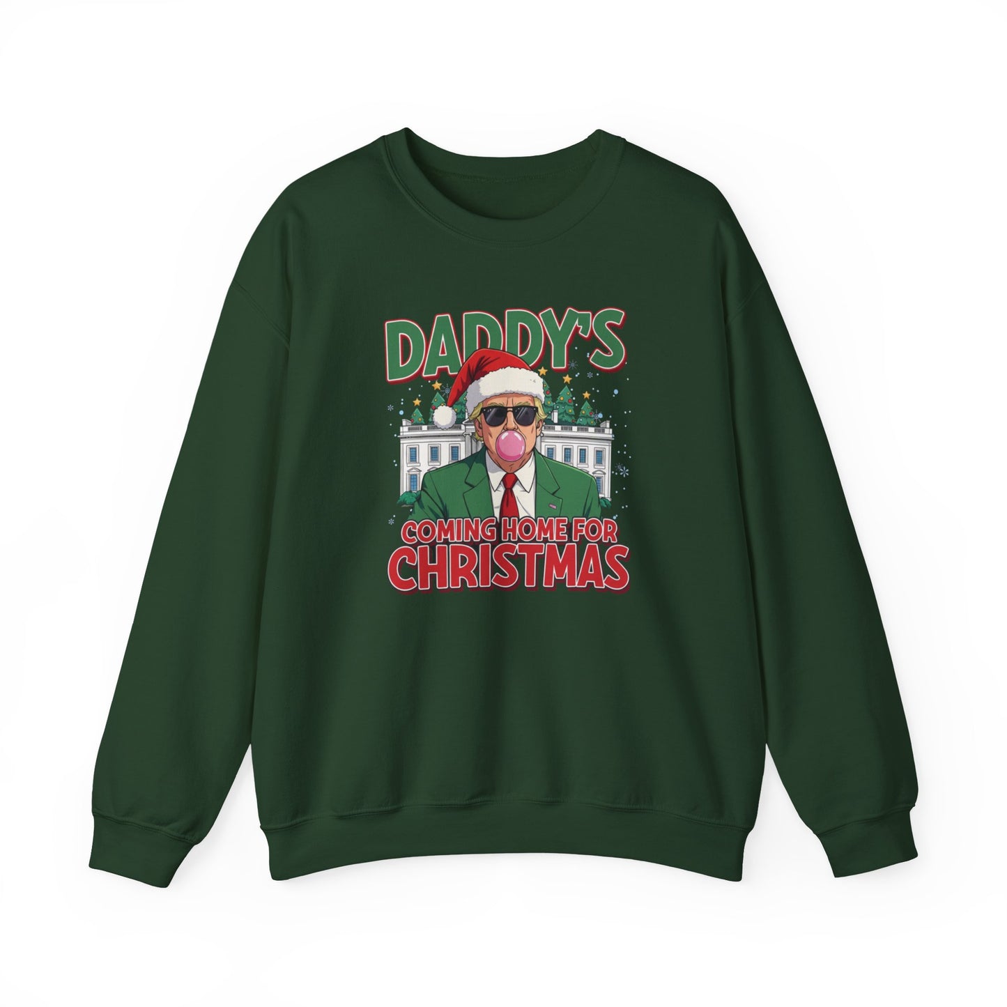 Daddy's Coming Home for Christmas Crewneck Sweater — Trump Holiday Design