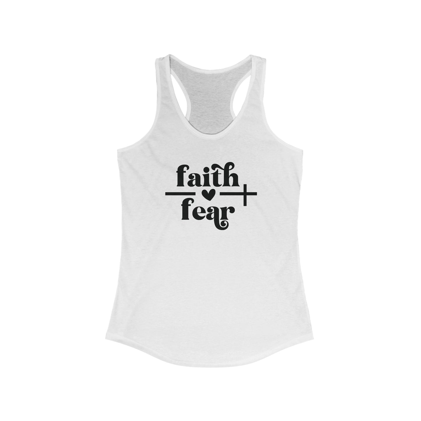 Women's Tank Top - Faith Over Fear Cross Design