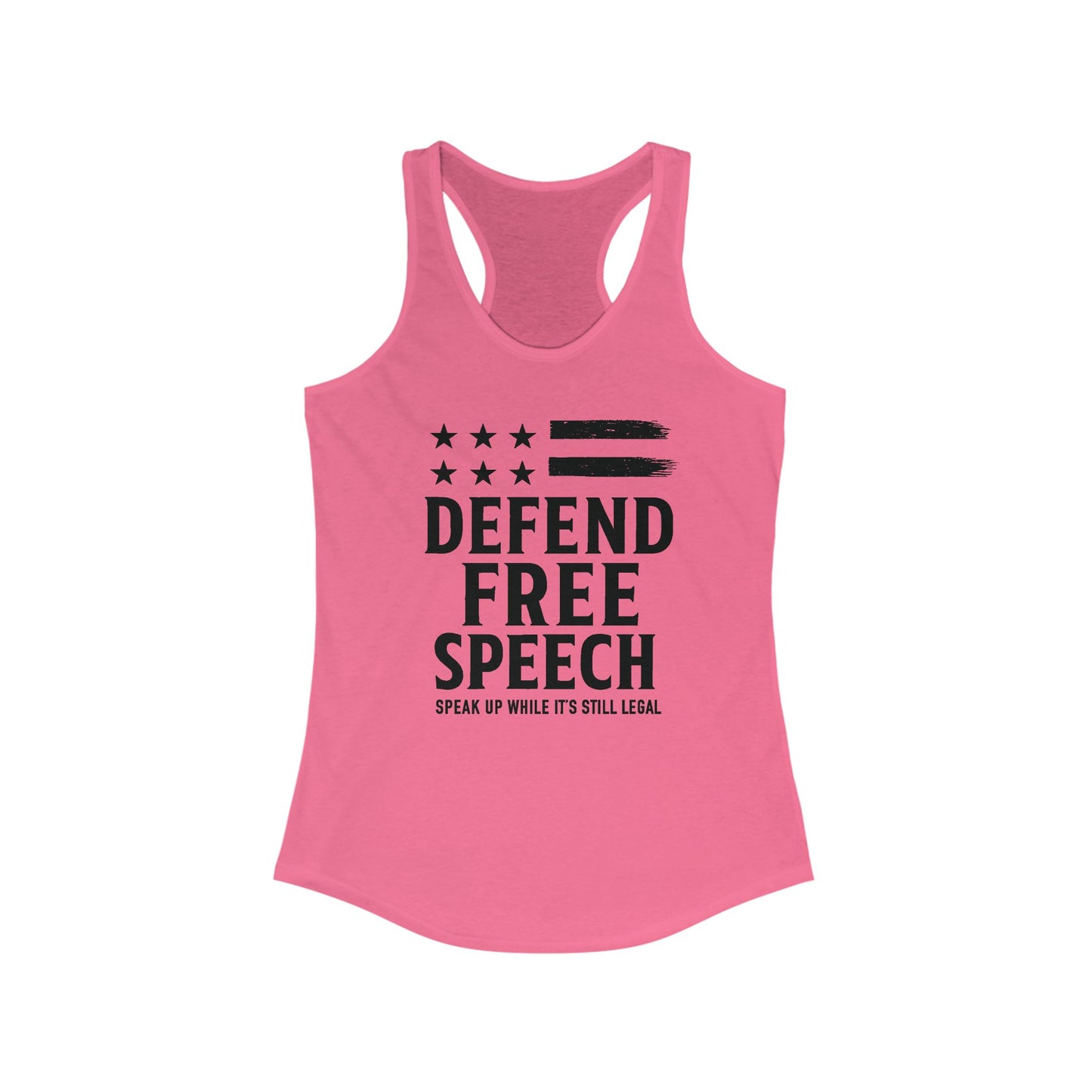 Racerback Tank Defend Free Speech