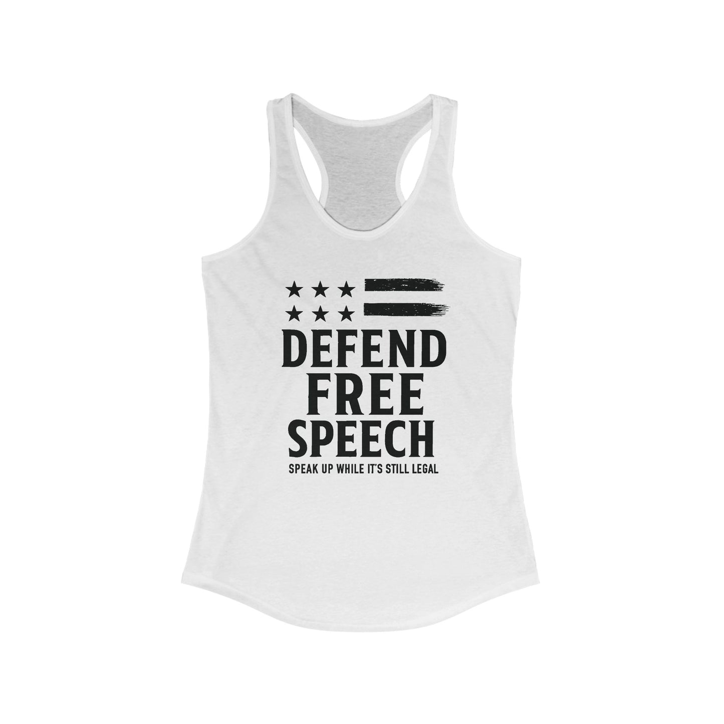 Racerback Tank Defend Free Speech