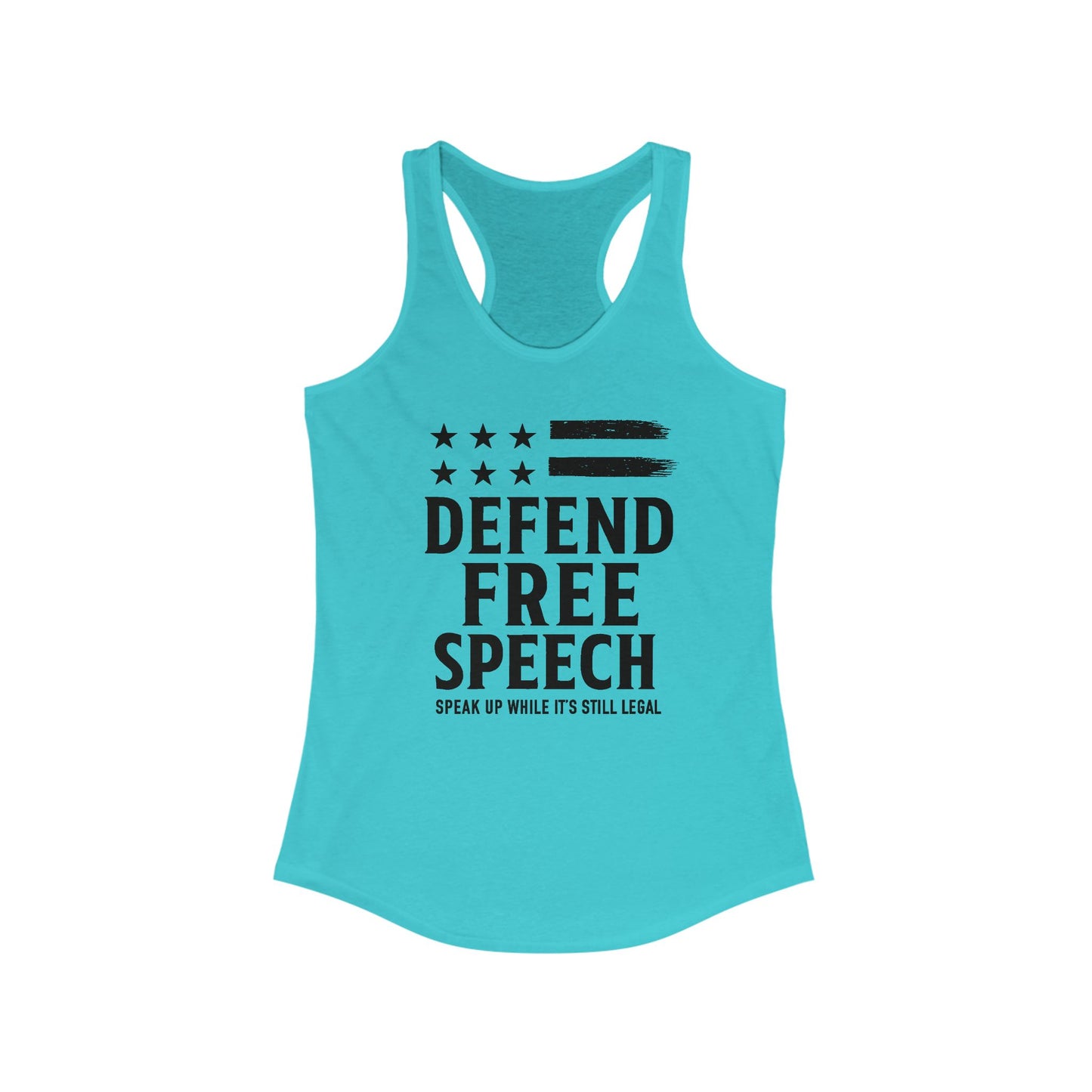 Racerback Tank Defend Free Speech
