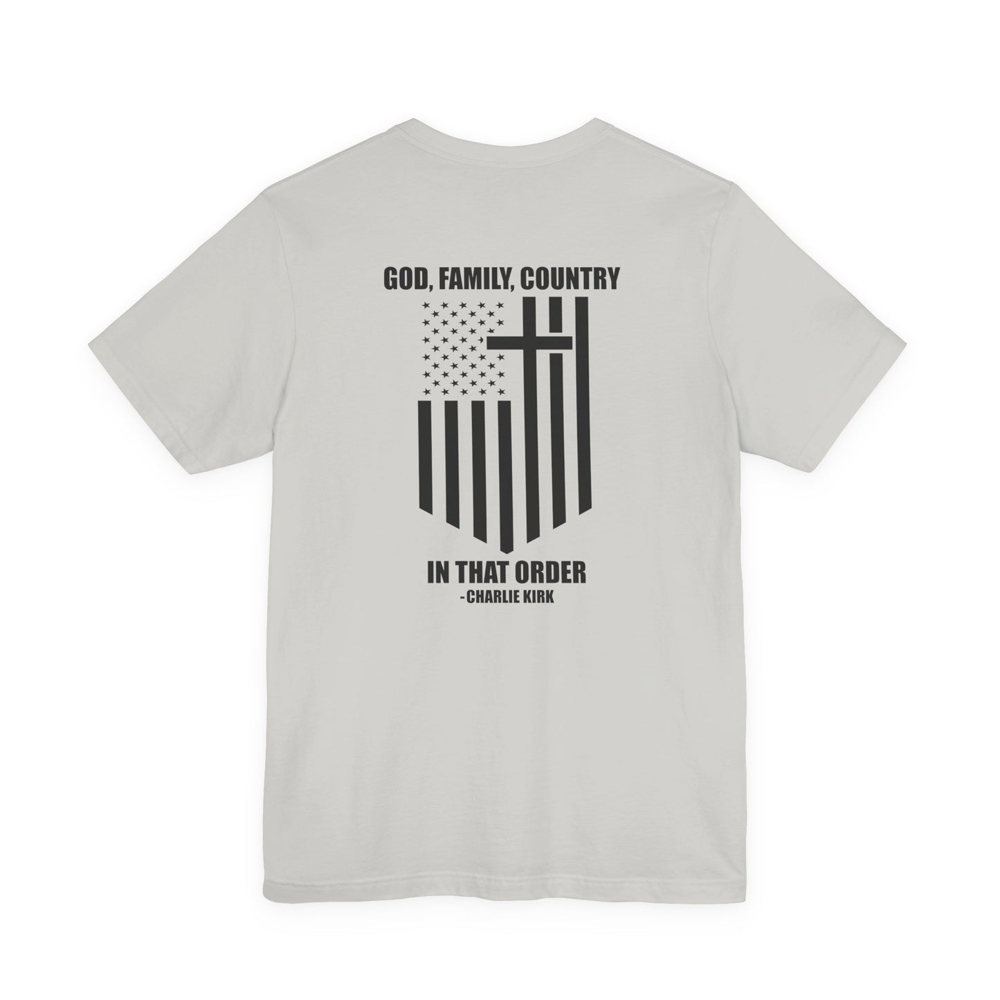 God, Family, Country Charlie Kirk Tee