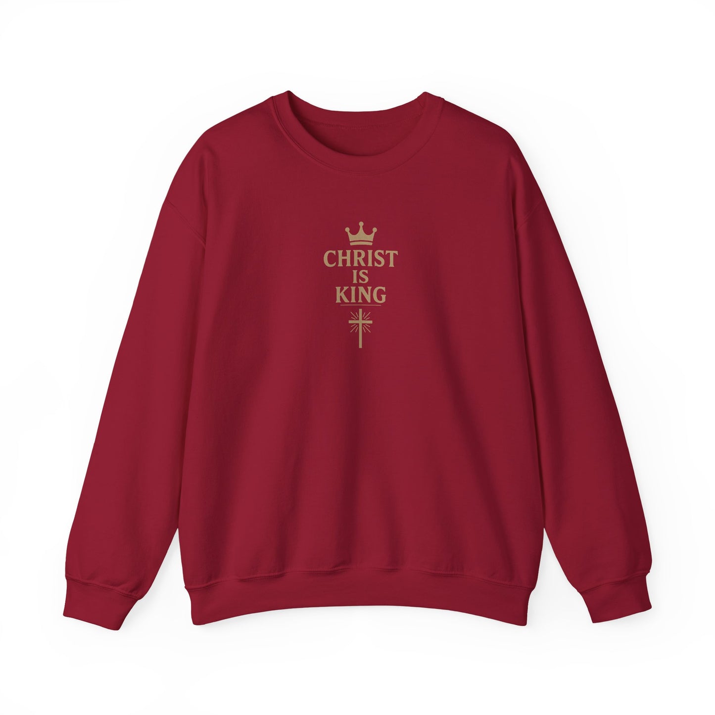 Christ is King Crewneck Sweatshirt — Faith Patriotic Pullover