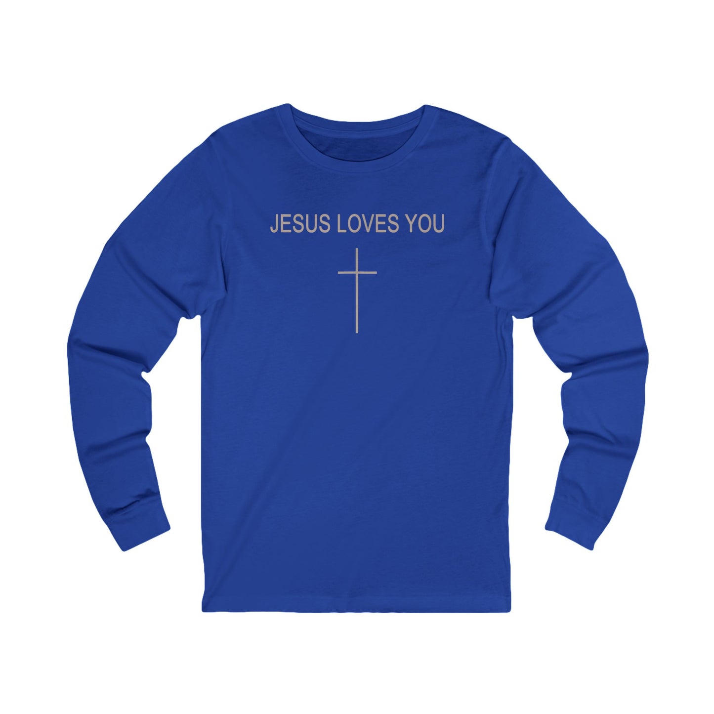 Jesus Loves You Cross Long Sleeve Tee — Christian Faith Graphic Tee