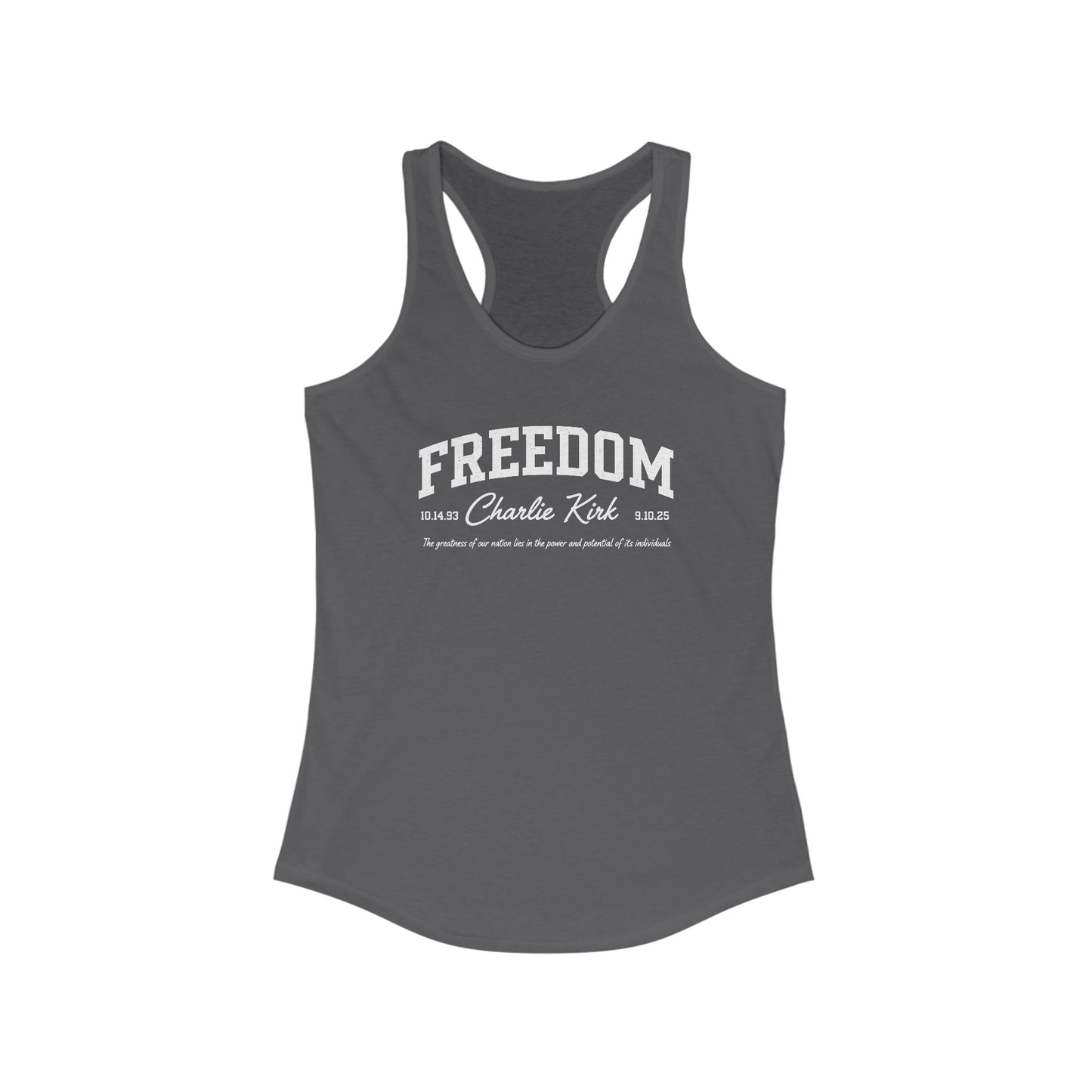 Racerback Tank - Freedom Charlie Kirk Remembrance Tank
