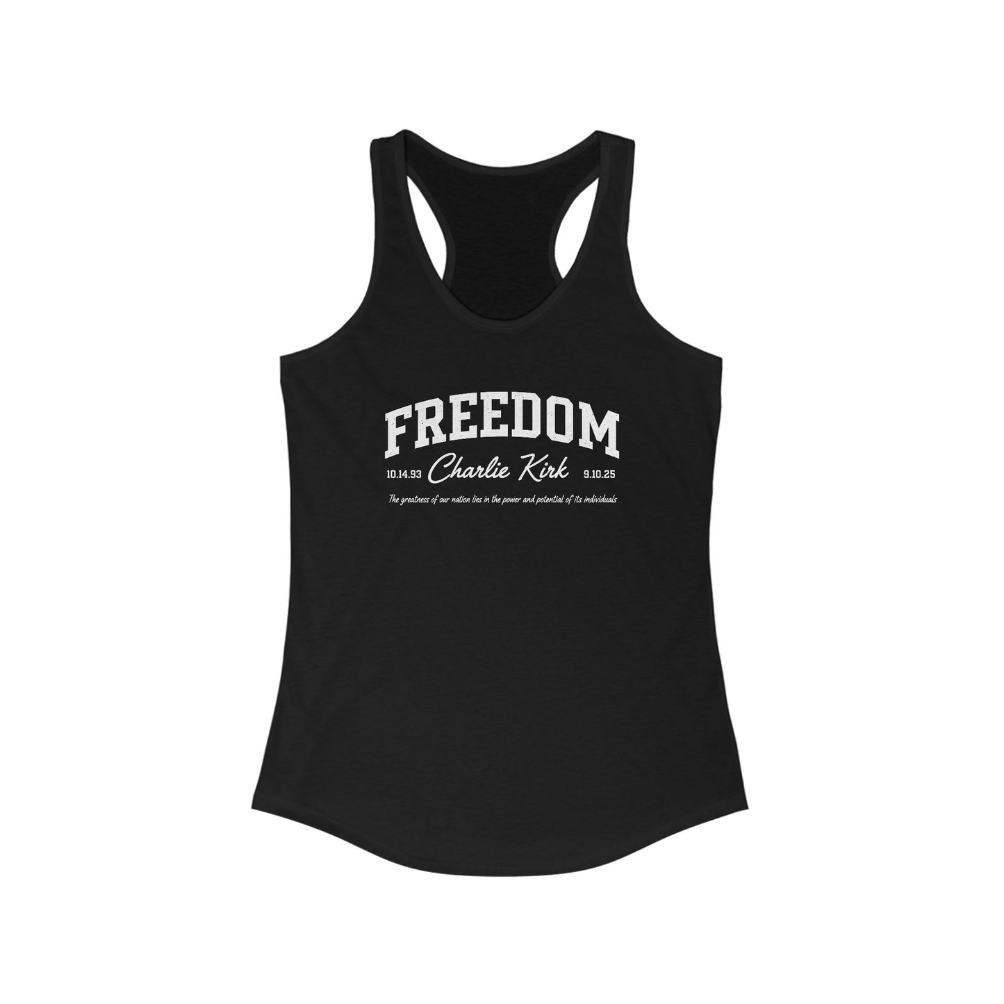 Racerback Tank - Freedom Charlie Kirk Remembrance Tank