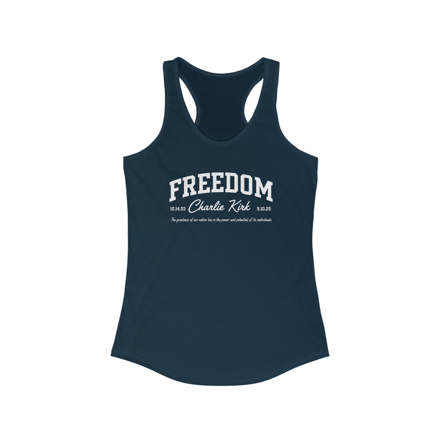 Racerback Tank - Freedom Charlie Kirk Remembrance Tank