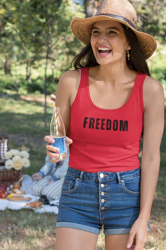 Tank Top - Patriotic Freedom Women's Ideal Racerback Tank