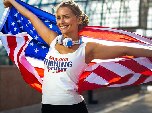 Racerback Tank Turning Point Tank - Women's Ideal Charlie Kirk Tribute