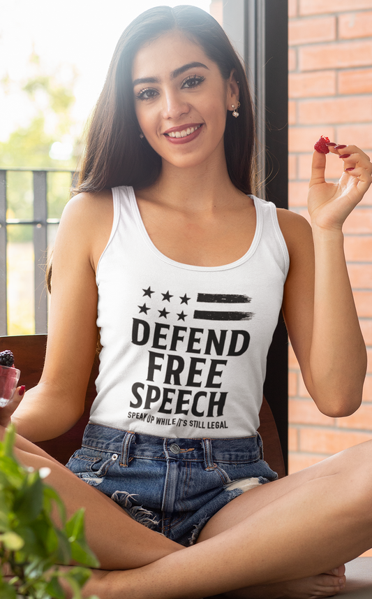 Racerback Tank Defend Free Speech