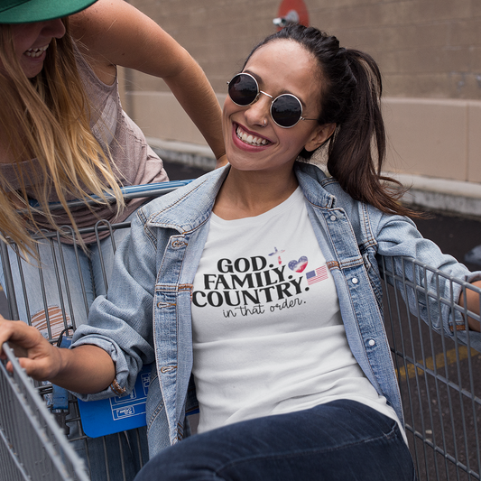God Family Country Fitted Tee