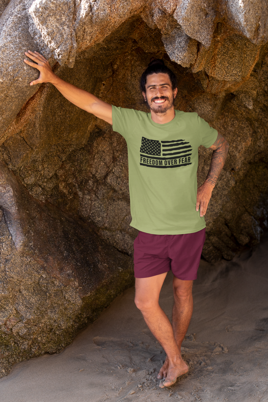Freedom Over Fear Flag Tee