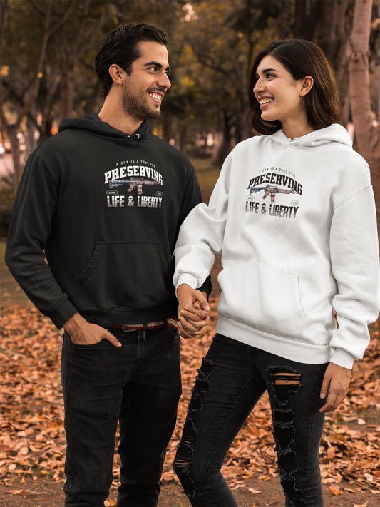 Copy of Preserving Life & Liberty Hoodie, Cozy Fleece Sweatshirt for Freedom