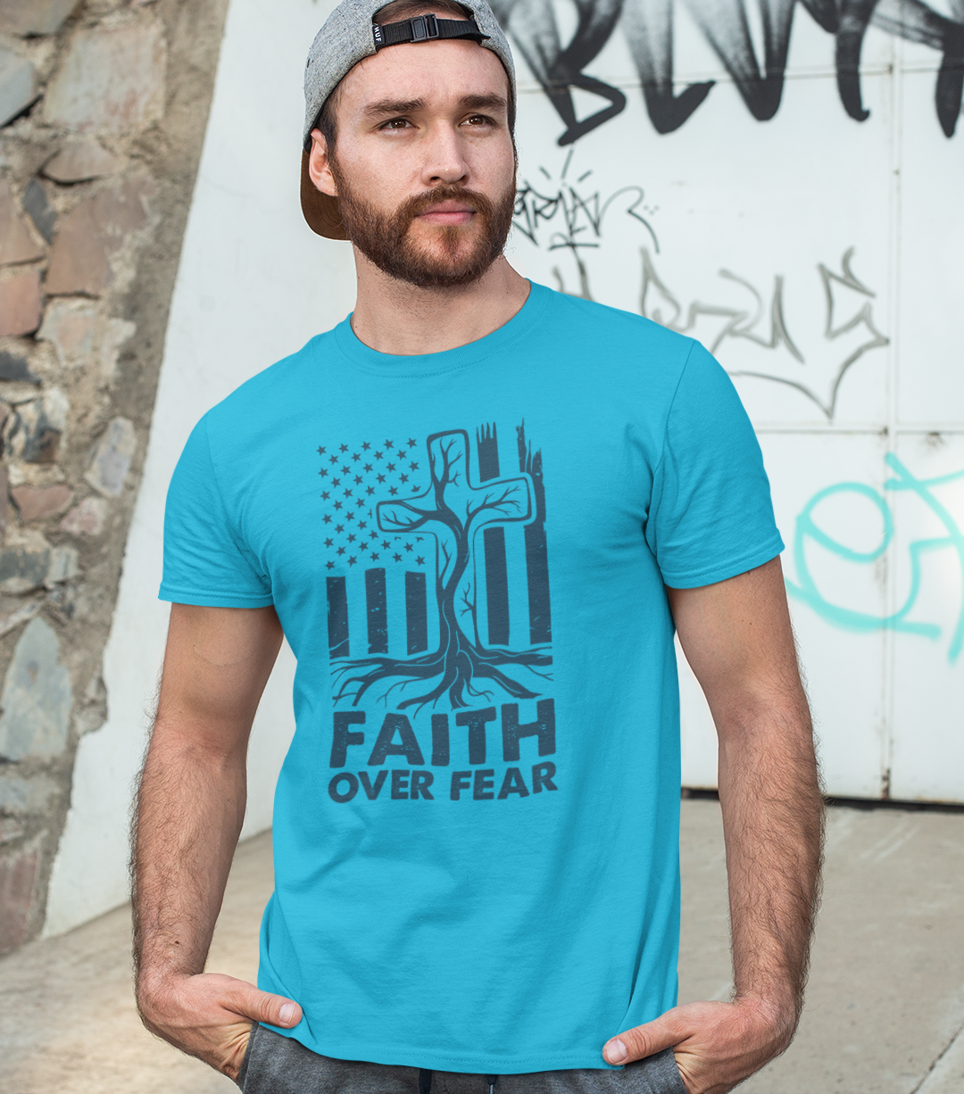 Faith over Fear Tree Roots Tee