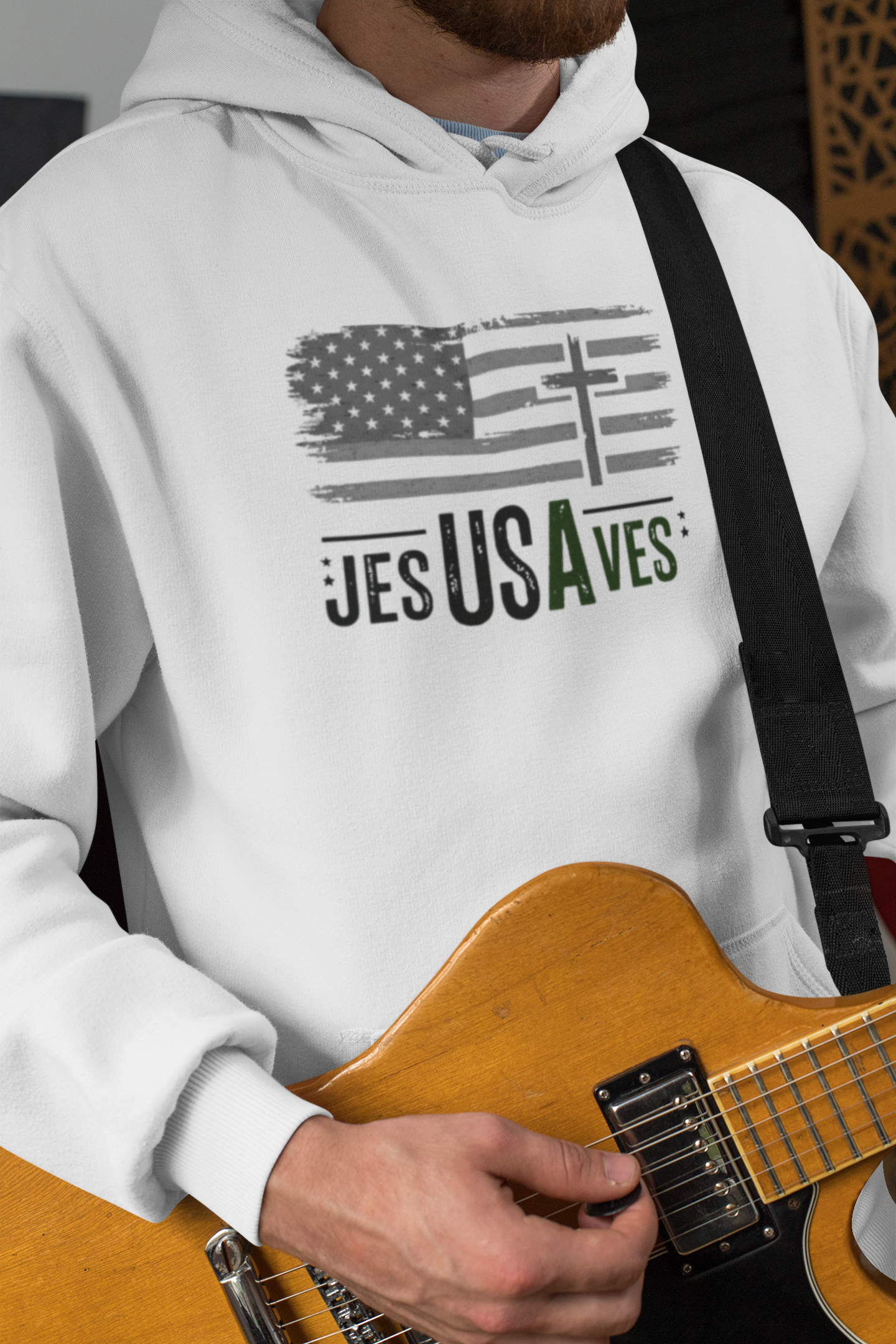 Jesus Saves USA Hoodie, Unisex Hoodie, USA Flag Freedom Sweatshirt
