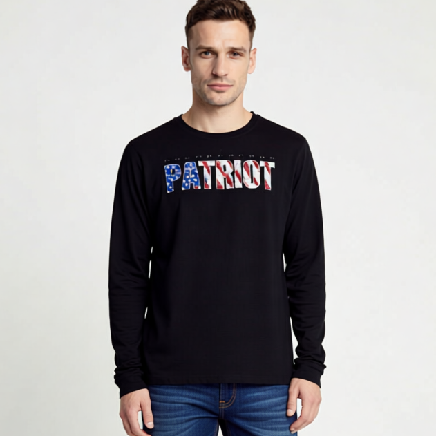 Patriot Long Sleeve Tee — American Flag Patriotic Shirt