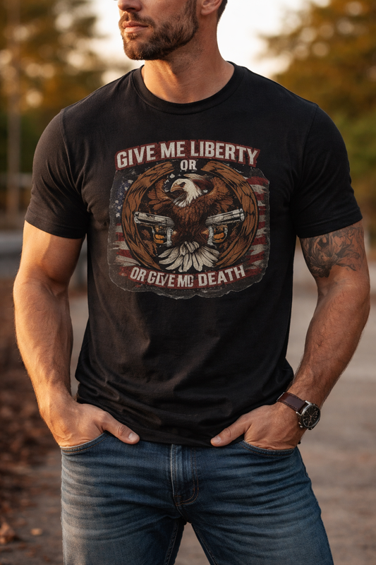 Liberty or Death Tee — Patriotic Eagle Graphic T-Shirt
