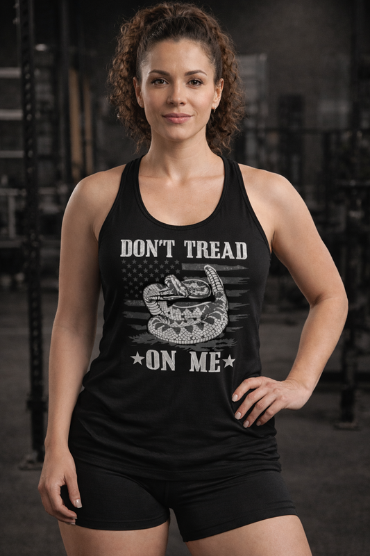 Women's Sporty Don't Tread On Me Racerback Tank