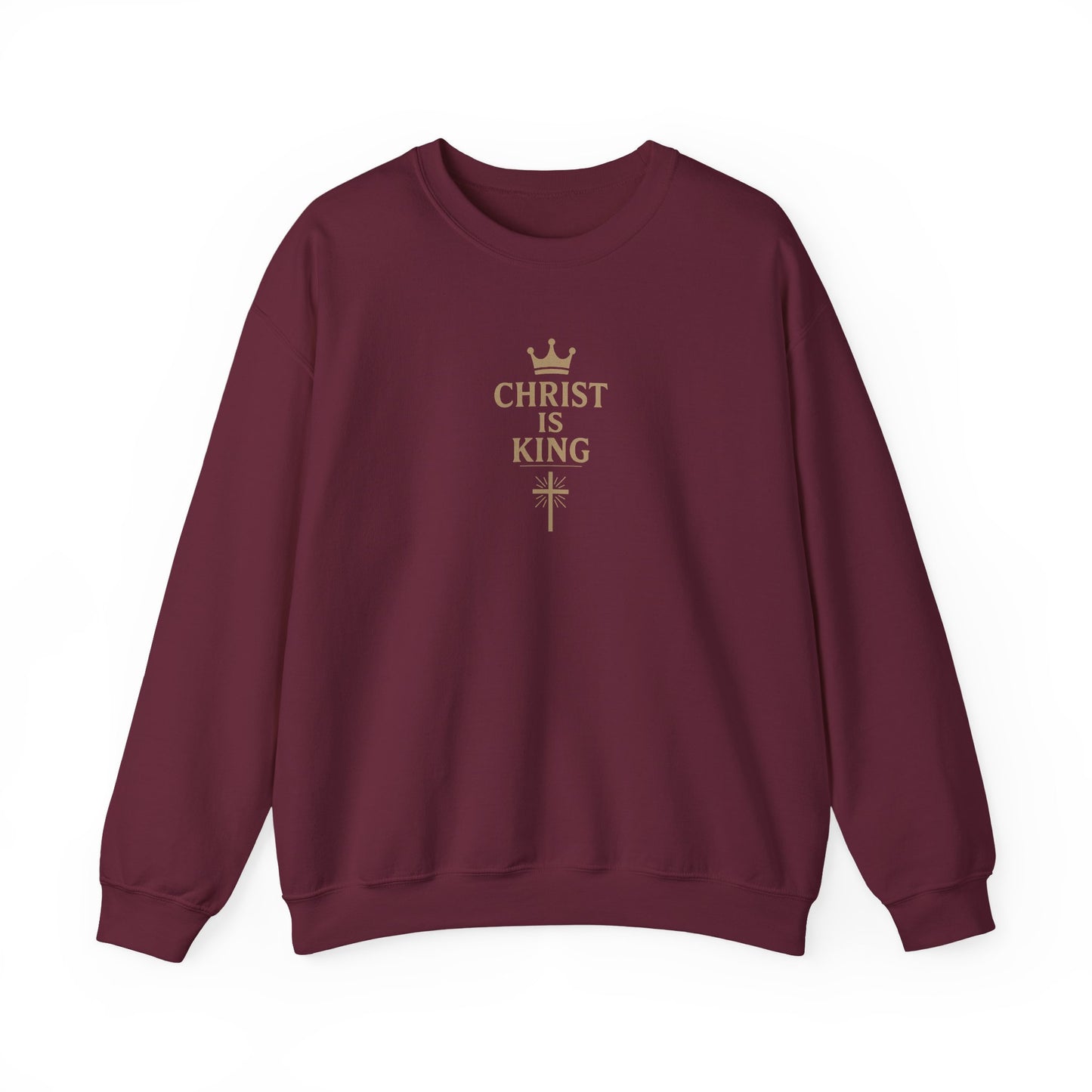 Christ is King Crewneck Sweatshirt — Faith Patriotic Pullover