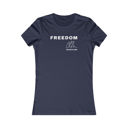 Freedom Charlie Kirk Signature Fitted Tee