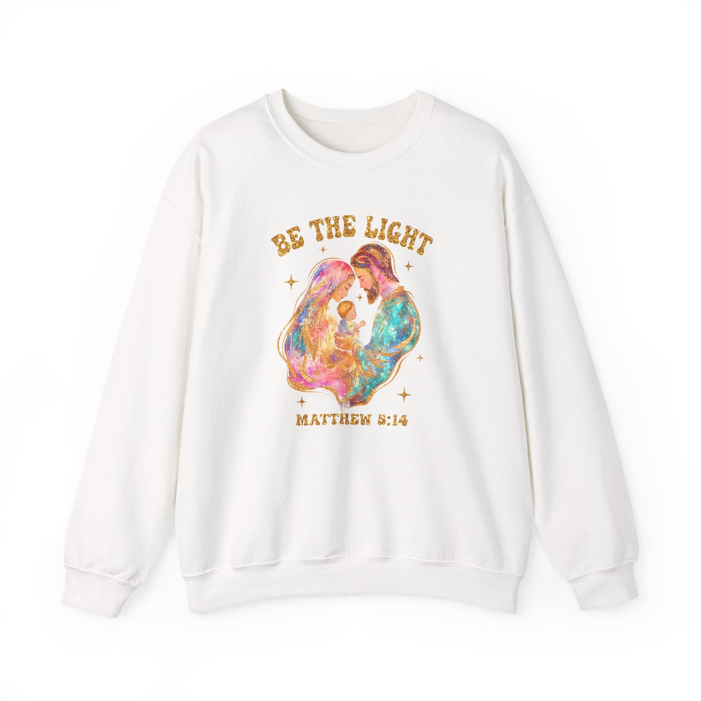 Be the Light Nativity Christmas Sweatshirt — Jesus Holiday Crewneck