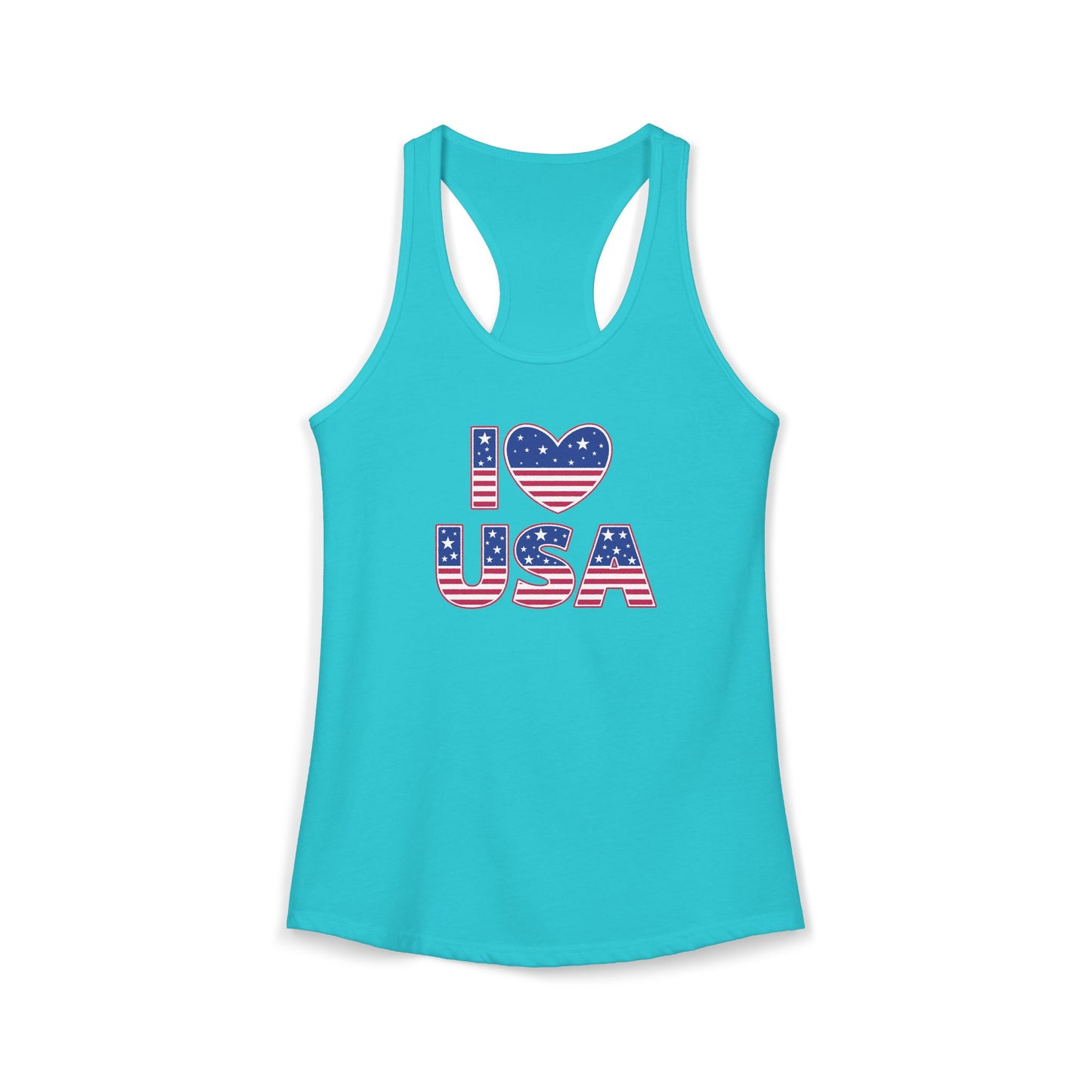 I Heart USA Racerback Tank — Women's Patriotic Tank Top