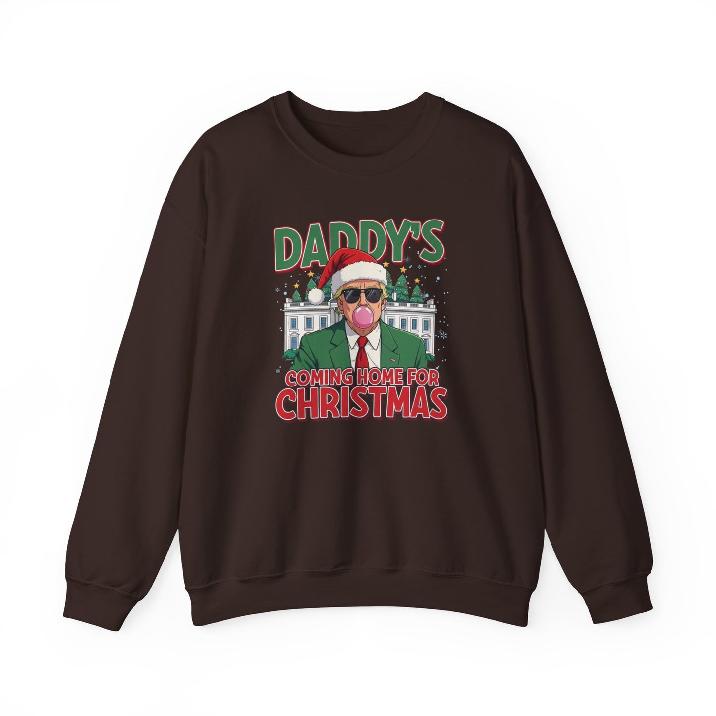 Daddy's Coming Home for Christmas Crewneck Sweater — Trump Holiday Design