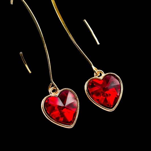 Heart and Soul in Ruby Earrings