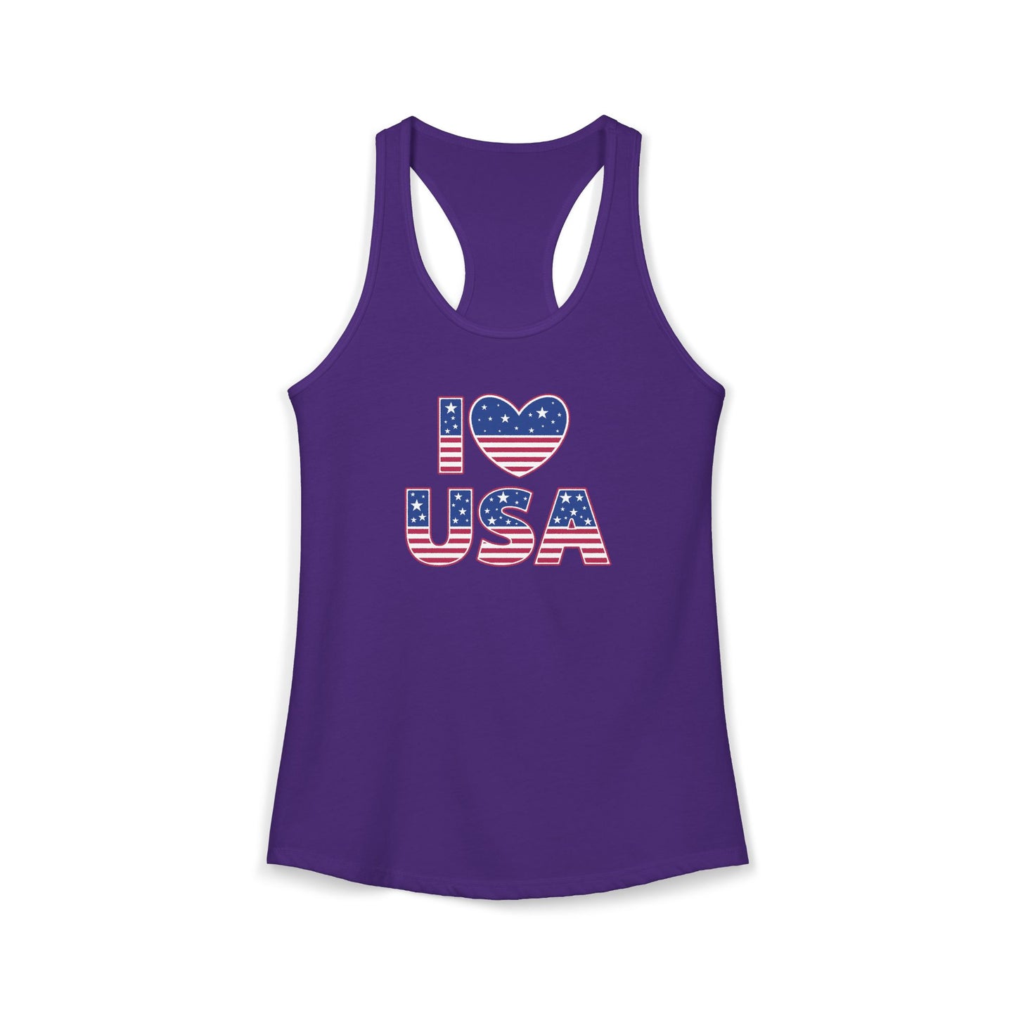 I Heart USA Racerback Tank — Women's Patriotic Tank Top