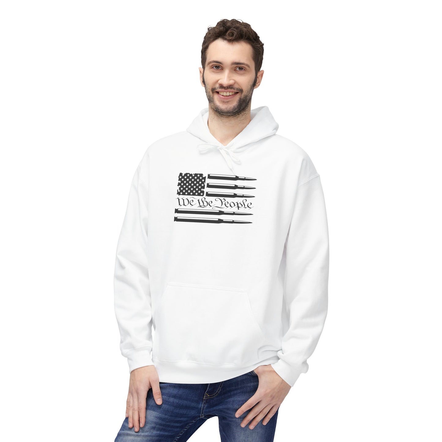 Patriotic Graphic Hoodie, Unisex Hoodie, USA Flag Sweatshirt, We the People