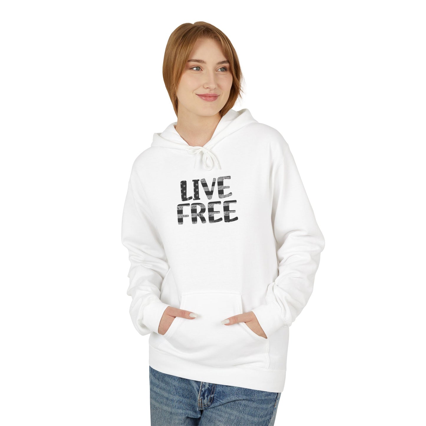 Live Free Hoodie - Unisex Softstyle Fleece Sweatshirt, Cozy Casual Wear