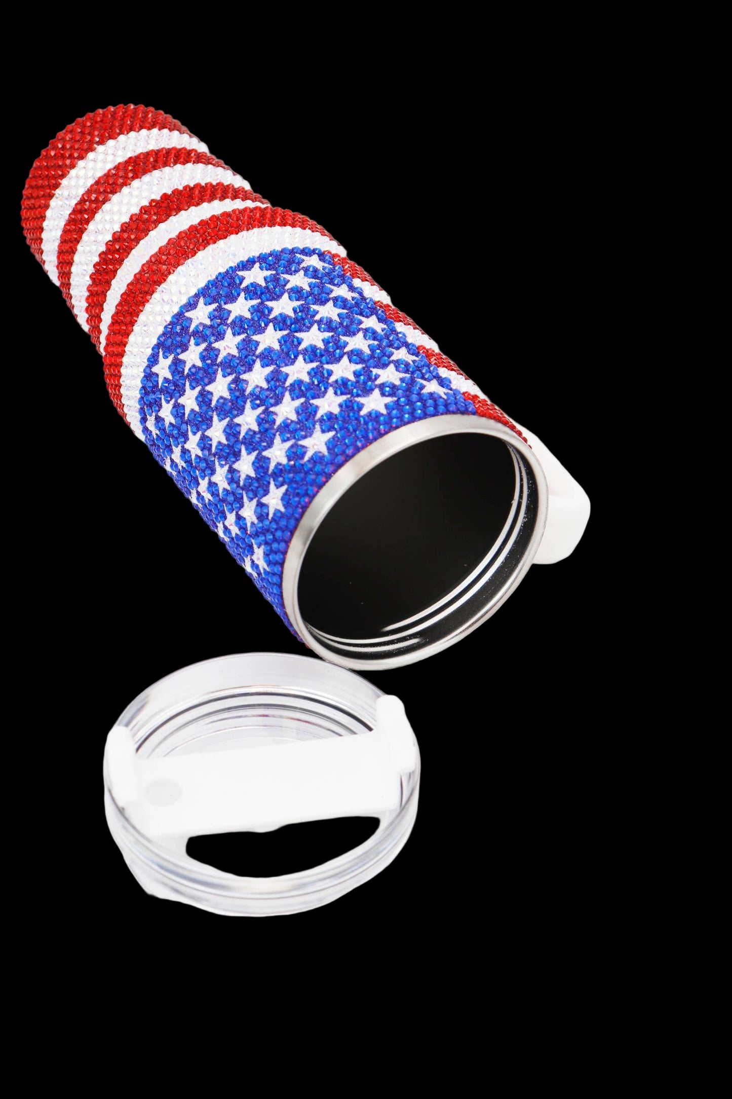 American Flag Bling Glitter Insulated Tumbler - 40 Oz
