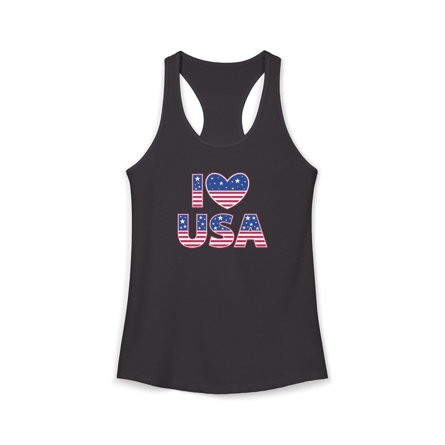 I Heart USA Racerback Tank — Women's Patriotic Tank Top