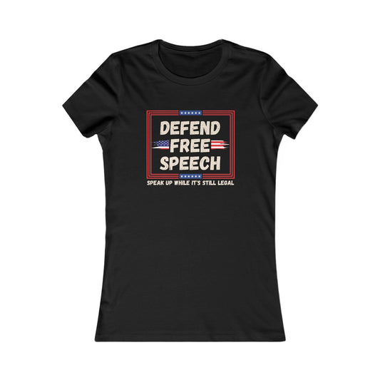 Defend Free Speech Fitted Tee