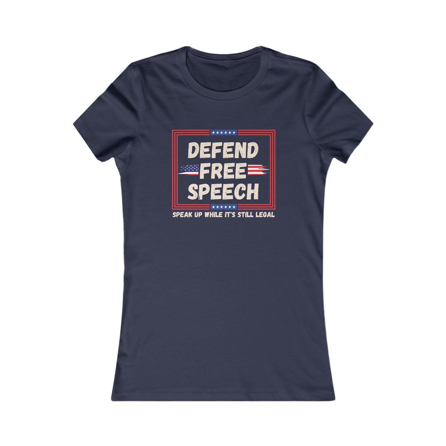Defend Free Speech Fitted Tee