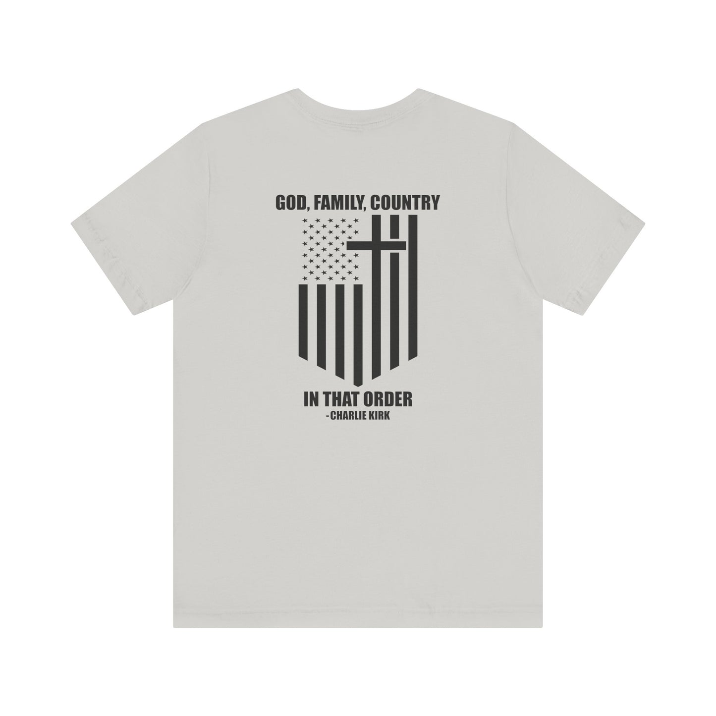 God, Family, Country Charlie Kirk Tee