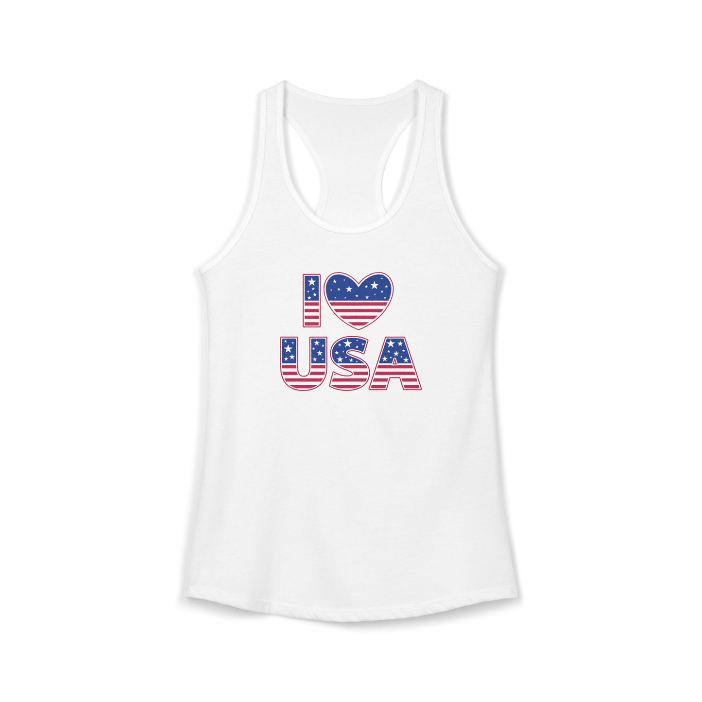 I Heart USA Racerback Tank — Women's Patriotic Tank Top
