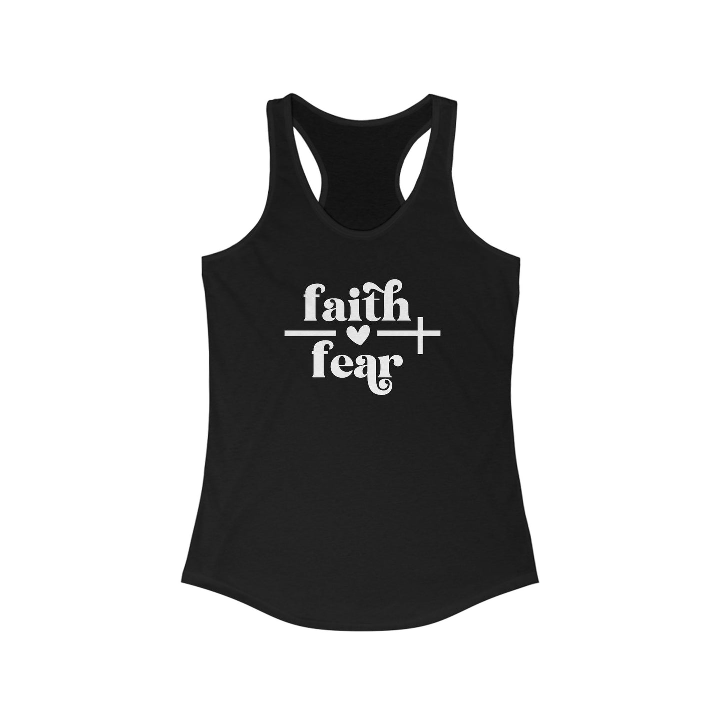Women's Tank Top - Faith Over Fear Cross Design