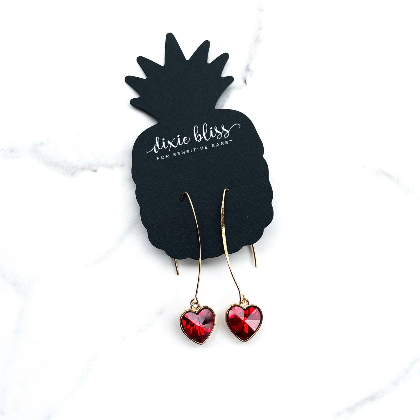 Heart and Soul in Ruby Earrings