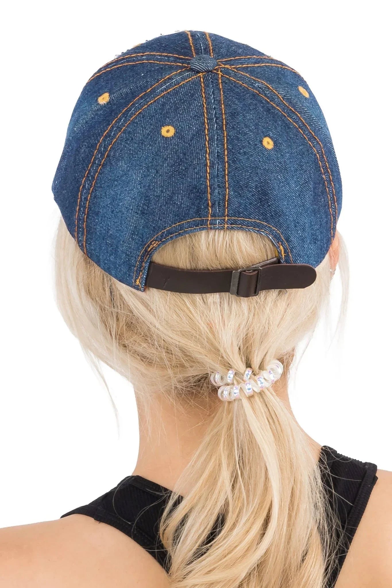 American Flag Bling Patch Denim Baseball Cap - LiberTees for All