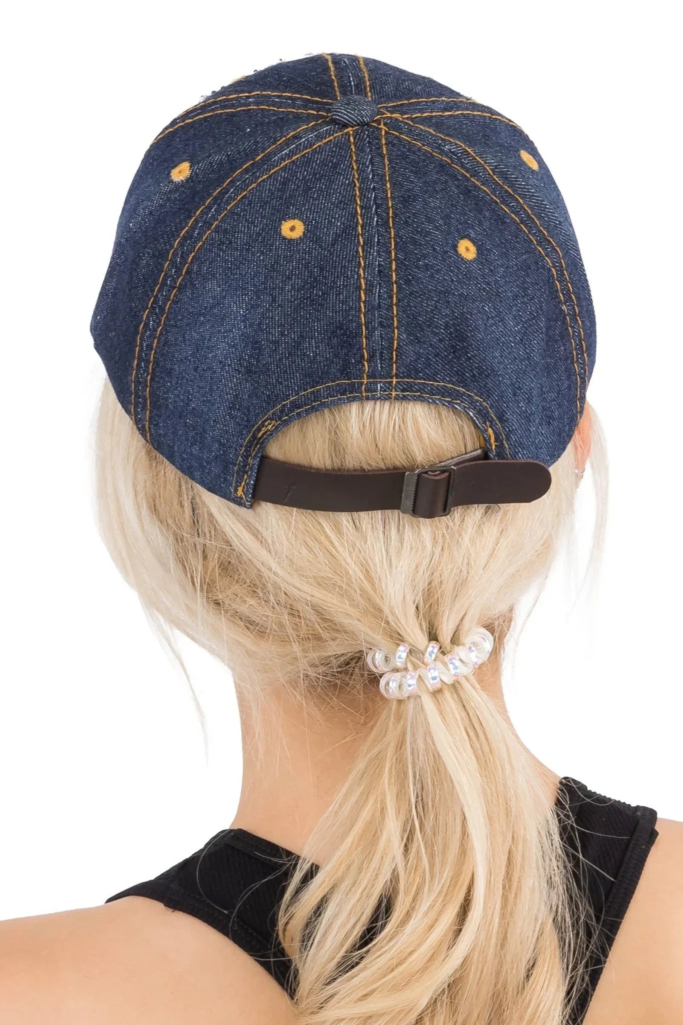 American Flag Bling Patch Denim Baseball Cap - LiberTees for All